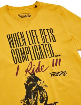 Camiseta Norton Wagoner mostaza hombre