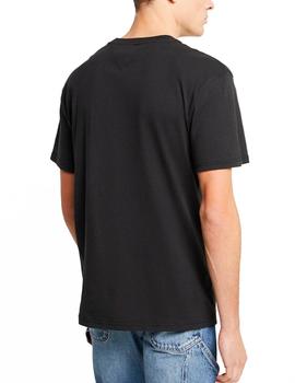 Camiseta Tommy Jeans Essential Box Logo negro hombre