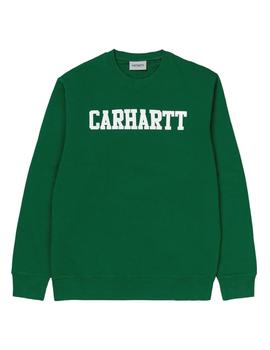 Felpa Carhartt College Sweat verde/blanco hombre