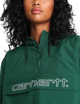 Chaqueta Carhartt Script Pullover verde mujer