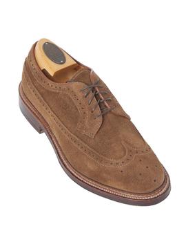 Zapatos Alden Blucher Modelo 9794 ante marrón hombre