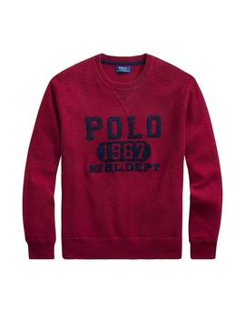 Jersey Polo Ralph Lauren Classics Logo burdeos