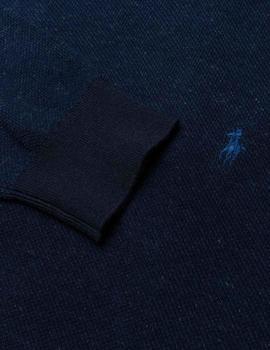 Jersey Polo Ralph Lauren Pima Texture azul hombre