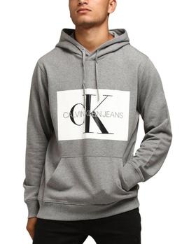 Felpa Calvin Klein Monogram Box Logo gris hombre