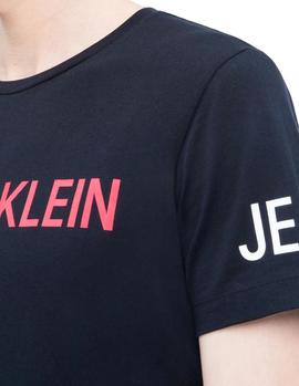 Camiseta Calvin Klein Institutional Logo negro hombre
