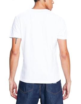 Camiseta Calvin Klein Monogram Front Logo blanco hombre