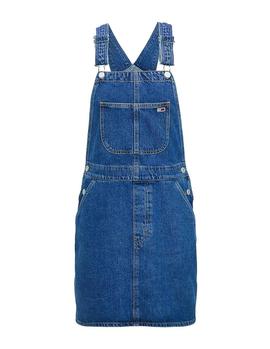 Pichi Tommy Jeans Classic Dungaree Dress denim azul mujer