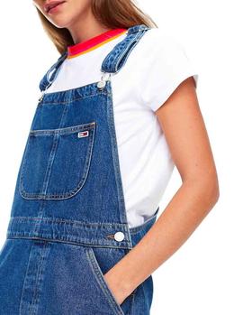 Pichi Tommy Jeans Classic Dungaree Dress denim azul mujer