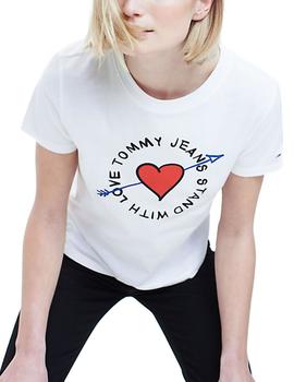 Camiseta Tommy Jeans Arrow Graphic Tee blanco mujer