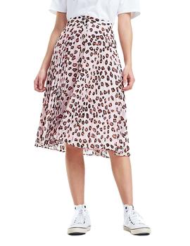 Falda Tommy Jeans Leopard Print rosa mujer