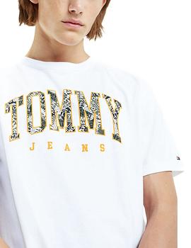 Camiseta Tommy Jeans Logo Print blanco hombre