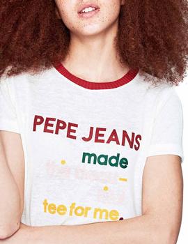 Camiseta Pepe Jeans Aurora blanco mujer